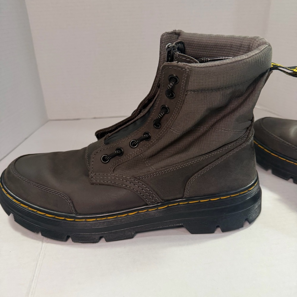 Dr. Martens Combs Jungle Zip Boots, Brown/ Grey, Men’s 11, Women’s 12. - Picture 11 of 14
